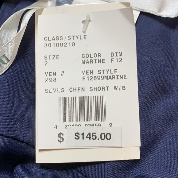 David’s Bridal Beautiful Blue Dress Size 2 NWT - Picture 7 of 7